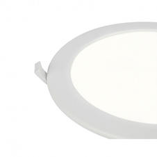 Zabudovatelné svítidlo, hliník, plast bílý, plast opal satinovaný, otvor: 210-220mm, Ø220, V:32, včetně 1xLED 18W 230V, 1600lm, 3000K