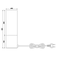 Stolní lampa, kov zlatý matný, sklo jantar, hnědý textilní kabel 1,5 m, dotykový vypínač on/off, Ø9cm, V:30cm, bez žárovky 1xE27, max. 25W 230V.