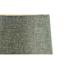 Stolní svítidlo, kov chrom, textil šedý, kabel 1,4m, vypínač, Ø250, V:370, bez žárovky 1xE27 40W 230V.