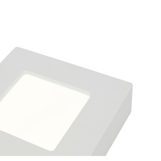 Stropní svítidlo, plast bílý, plast opál, změna barvy světla 3000-4000-6000K, stmívatelné, fixace barev, DxŠxV:122x122x35, včetně 1xLED 9W 230V, 650lm.