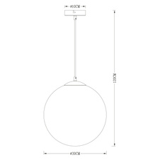 Závěsné svítidlo, kov zlatý, sklo průhledné zlaté, Ø30cm, V:120cm, bez žárovky 1xE27, max. 40W 230V.