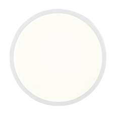 Stropní svítidlo, hliník bílý, akryl opál, stmívatelné, Ø17cm, V:3cm, včetně 1xLED 22W 230V, zdroj 2600lm, výstup 1800lm, 4000K