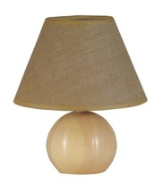 Stolní lampička Lampa dřevo koule světlá