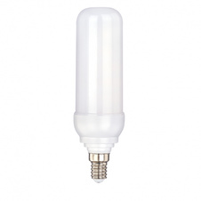 LED žárovka, plast bílý a průhledný,efekt ohně, Ø43, V: 147, včetně 1xLED E14 3W 230V, 88lm, 1600K