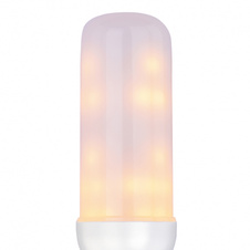 LED žárovka, plast bílý a průhledný,efekt ohně, Ø43, V: 147, včetně 1xLED E14 3W 230V, 88lm, 1600K