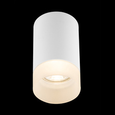 Stropní svítidlo, hliníkové bílé, saténové sklo, D: 65, H: 112, bez žárovky 1xGU10, max. 35W 230V