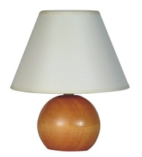 Stolní lampička Lampa dřevo koule střední