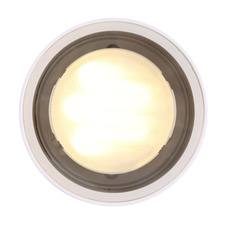 Venkovní svítidlo, hliník bílý, sklo průhledné, IP44, Ø11cm, V:10cm, bez žárovky 1xGX53, max. 7W 230V