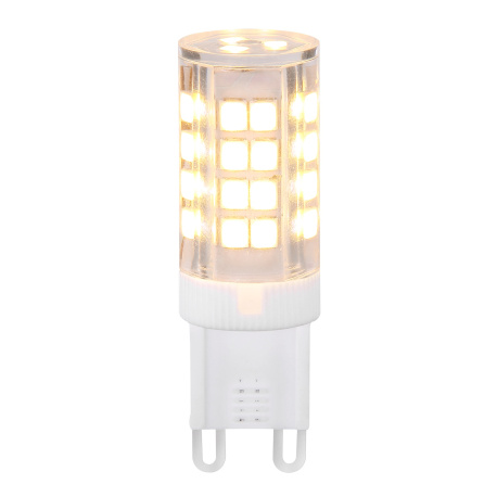 LED žárovka, plast, průhledná, Ø1,6cm, V:5cm, 1xG9 LED 3,5W 230V, 350lm, 3000K.