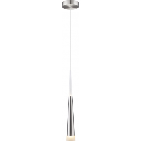 Závěsné svítidlo, kov nikl matný, akryl satinovaný, Ø 120, V: 1200, včetně 1xLED 20V 5W, 400lm, 3000K.