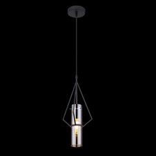 Závěsné svítidlo, kov černý, sklo jantar, Ø210, V: 1500, bez žárovky 1xE14, max. 40W 230