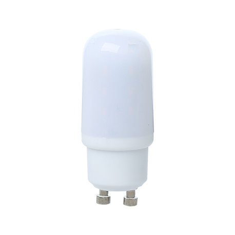 LED žárovka, plast bílý, sklo satinované, Mini, Ø25, V:61, 1xGU10 LED 4W 230V, 350lm, 3000K.