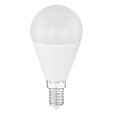 LED žárovka, plast opál bílý, ILLU, kompatibilní s Google Assistant a Alexa, mob. aplikace, dálkové ovládání, stmívatelné, měnič a fixace barvy, Ø4,7cm, V:9cm, E14 RGBW LED 5W 230V 470lm, změna barvy světla 2700-6500K