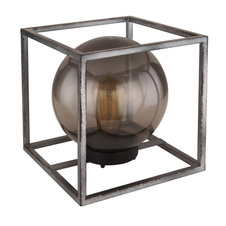 Solární svítidlo kovové černé, antik, plast, kostka uvnitř s koulí, součástí balení baterie AA 600mAh 1,2V, IP44, DxŠxV:230x230x230mm, vč LED 0,06W 3V, 3000K