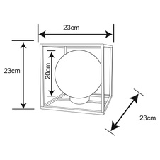 Solární svítidlo kovové černé, antik, plast, kostka uvnitř s koulí, součástí balení baterie AA 600mAh 1,2V, IP44, DxŠxV:230x230x230mm, vč LED 0,06W 3V, 3000K