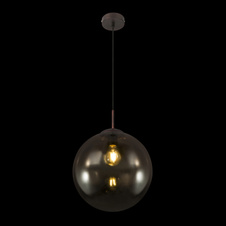 Závěsné svítidlo, kov hnědý, sklo amber, Ø300, V: 1200, bez žárovky 1xE27, max. 40W 230V