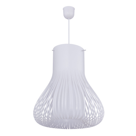 Závěsné svítidlo, plast bílý, plast bílý, stínítko výška 40 cm, Ø350, V: 1390, bez žárovky 1xE27, max. 60W 230V