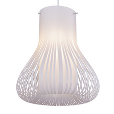 Závěsné svítidlo, plast bílý, plast bílý, stínítko výška 40 cm, Ø350, V: 1390, bez žárovky 1xE27, max. 60W 230V