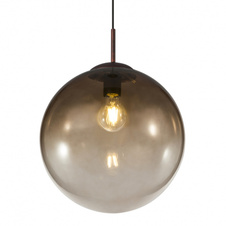 Závěsné svítidlo, kov hnědý, sklo amber, Ø330, V: 1200, bez žárovky 1xE27, max. 40W 230V