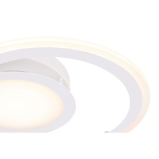 Stropní svítidlo, kov bílý, akryl opál bílý, Ø470, V: 70, včetně 1xLED 40W 230V, 3200lm, 4000K