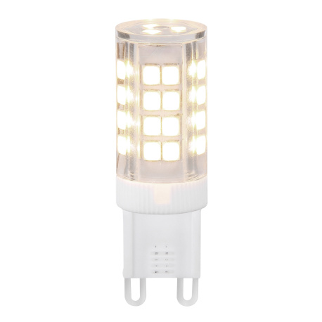 LED žárovka, hliník, plast průhledný, polykarbonát bílý, Ø16, V:50, 1xG9 LED 3W 230V, 280lm, 4000K.