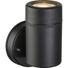 Venkovní svítidlo, plast černý, plast průhledný, používat pouze s LED, IP44, ŠxV: 8x12cm, H:9cm, bez žárovky 1xGU10, max. 5W 230V.
