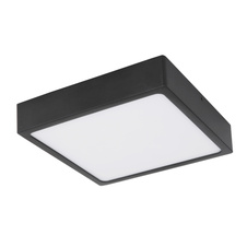 Stropní svítidlo, kov černý, akryl opál satin, DxŠxV: 15x15x3cm, včetně 1xLED 15W 230V, 950lm, 4000K