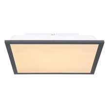 Stropní svítidlo, hliník bílý, grafit, akryl opál, DxŠxV: 30x30x6cm, včetně 1xLED 12W 230V, 1120lm zdroj, 800lm výstup, 3000K