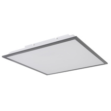 Stropní svítidlo, hliník bílý, grafit, akryl opál, DxŠxV: 45x45x8cm, včetně 1xLED 24W 230V, 1500lm, 3000K