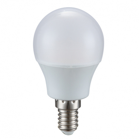 LED žárovka, hliník, plast opal bílý, ILLU, stmívatelná, Ø45, V:81, 1xE14 ILLU 5W 230V, 400lm, 3000K.