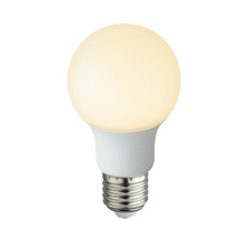 LED žárovka, hliník, plast bílý, AGL vlákna, 2 ks v balení, Ø6cm, V:11cm, 2xE27 LED 9W 230V, 810lm, 3000K.