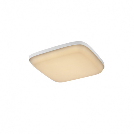 Stropní svítidlo, bílý kov, plast opál, displej s 12 kusy, IP54, DxŠxV: 280x280x48, včetně 1xLED 18W 230V, 1550lm 3000K.
