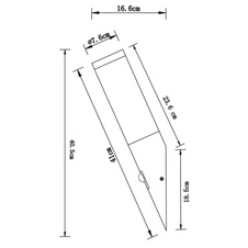 Venkovní svítidlo, nerez, antracit, plast opál, IP44, senzor: 90°, dosah: 2-8m, Ø8cm, V:41cm, H:17cm, bez žárovky 1xE27, max. 60W 230V