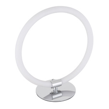 Stolní svítidlo, chrom, plast opál bílý, vypínač, DxŠxV: 300x140x310 včetně 1xLED 12W 230V, 840lm, 3000K