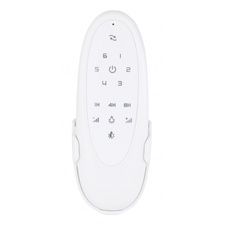 Stropní ventilátor, nikl, MDF stříbrný, průhledné sklo, akryl opál, motor 40W, 2 směry otáčení, 6 kroků, časovač, stmívatelné, dálk. ovládání, fixace barev, Ø1320, V: 420, včetně 1xLED 18W 230V, 990lm, změna barvy světla 3000-4000-6000K