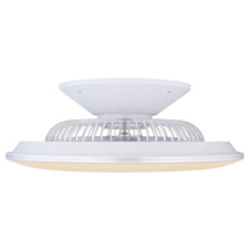 Stropní ventilátor, kov bílý, akryl bílý, kov stříbrný, motor 18W, 6 úrovní, časovač, paměťová funkce, noční světlo, stmívatelné, dálkové ovládání, fixace barev, Ø58cm, V:22cm, včetně 1xLED 40W 230V, 4520m , 3000-6000K
