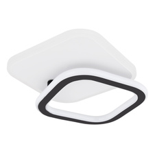 Stropní svítidlo, kov bílý a černý, akryl bílý, horní část otočná, DxŠxV: 30x27x6cm, včetně 1xLED 30W 230V, 3900lm zdroj, 1700lm výstup, 3000K