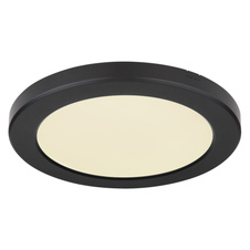 Stropní svítidlo, plast černý, plast bílý, změna barvy světla vypínačem v zadní části světla, fixace barev, Ø22cm, V:2cm, včetně 1xLED 18W 230V, 1800lm zdroj, 1420 lm výstup, změna barvy světla 3000-4000-6500K