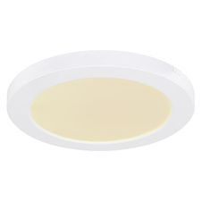 Stropní svítidlo, plast bílý, plast bílý, změna barvy světla vypínačem v zadní části světla, fixace barev, Ø22cm, V:2cm, včetně 1xLED 18W 230V, 1800lm zdroj, 1500 lm výstup, změna barvy světla 3000-4000-6500K