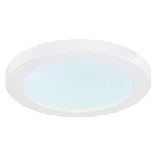 Stropní svítidlo, plast bílý, plast bílý, změna barvy světla vypínačem v zadní části světla, fixace barev, Ø22cm, V:2cm, včetně 1xLED 18W 230V, 1800lm zdroj, 1500 lm výstup, změna barvy světla 3000-4000-6500K