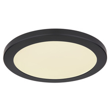 Stropní svítidlo, plast černý, plast opál bílý, změna barvy světla vypínačem v zadní části světla, fixace barev, Ø30cm, V:2cm, včetně 1xLED 24W 230V, 2200 lm zdroj, 1800lm výstup, změna barvy světla 3000-4000-6500K