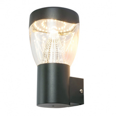 Venkovní svítidlo, hliník antracit, plast průhledný, IP44, ŠxV:120x230, H:125, včetně 1xLED 9,6W 230V, 850lm, 3000K.