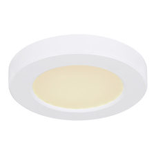 Stropní svítidlo, plast bílý, plast bílý, změna barvy světla vypínačem v zadní části světla, fixace barev, Ø13cm, V:2cm, včetně 1xLED 6W 230V, 610lm zdroj, 450lm výstup, změna barvy světla 3000-4000-6500K