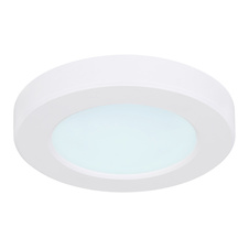 Stropní svítidlo, plast bílý, plast bílý, změna barvy světla vypínačem v zadní části světla, fixace barev, Ø13cm, V:2cm, včetně 1xLED 6W 230V, 610lm zdroj, 450lm výstup, změna barvy světla 3000-4000-6500K