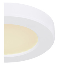 Stropní svítidlo, plast bílý, plast bílý, změna barvy světla vypínačem v zadní části světla, fixace barev, Ø13cm, V:2cm, včetně 1xLED 6W 230V, 610lm zdroj, 450lm výstup, změna barvy světla 3000-4000-6500K