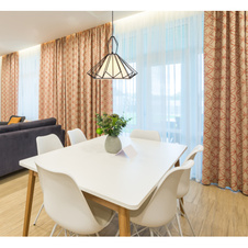 Závěsné svítidlo, kov černý, textil bílý, Ø 400, V: 1200, bez žárovky 1xE27, max. 60W 230V