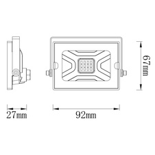 Venkovní svítidlo, hliník, čiré sklo, nastavitelné, IP65, ŠxV: 9x7cm, H:6cm, včetně 1xLED 10W 230V, 1000lm zdroj, 950lm výstup, 6000K