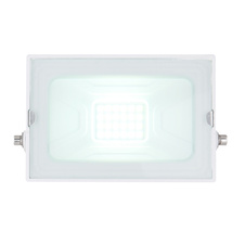 Venkovní svítidlo, hliník bílý, sklo, možnost náklonu, IP65, ŠxV: 11x8cm, H:6cm, včetně 1xLED 20W 230V, 1900lm zdroj, 1800lm výstup, 6000K