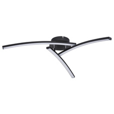 Stropní svítidlo, kov černý matný, plast opál, nastavitelné, změna barvy světla pomocí nástěnného vypínače, Ø60cm, V:13cm, včetně 1xLED 18W 230V, 1940lm zdroj, 1500lm výstup, změna barvy světla 3000-4000-6000K