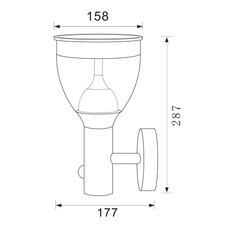 Solární svítidlo nerez, šedý plast, čirý plast, součástí balení baterie CR18650 2200mAh 3,7V, senzor vč., IP44, 3 nastavení senzoru: 70-350-550 lm, DxŠxV:280x150x175mm, vč. LED 6W 3.7V, 600lm zdroj, 550lm výstup, 3000K